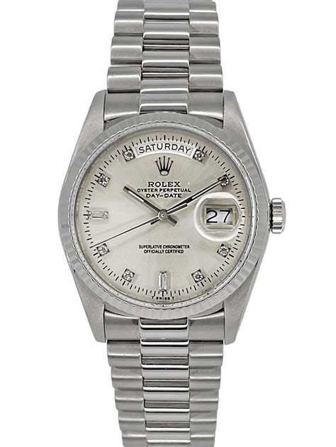 rolex day date silber gewicht|rolex day date sizes.